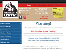 Tablet Screenshot of paisleyrental.com